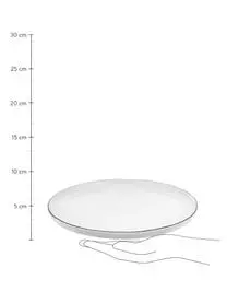 Broste Copenhagen Handgemachte Frühstücksteller Salt Aus Porzellan, 4 Stück 5 Broste Copenhagen Handgemachte Frühstücksteller Salt Aus Porzellan, 4 Stück – Bild 3