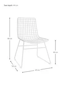 HKliving Metall-Stuhl Wire 5 HKliving Metall-Stuhl Wire – Bild 3