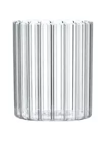 Bitossi Home Wassergläser Romantic Aus Borosilikatglas Mit Rillenrelief, 6 Stück