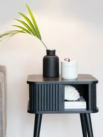 Zuiver Holz-Nachttisch Barbier Mit Schiebetür Und Geriffelter Front 12 Zuiver Holz-Nachttisch Barbier Mit Schiebetür Und Geriffelter Front – Bild 10