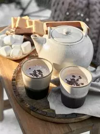 HKliving Handgemachte XS Becher 70's, 4er-Set 4 HKliving Handgemachte XS Becher 70's, 4er-Set – Bild 2