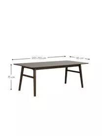 Rowico Verlängerbarer Esstisch Nagano Aus Eichenholz, 205 - 255 X 95 Cm 5 Rowico Verlängerbarer Esstisch Nagano Aus Eichenholz, 205 - 255 X 95 Cm – Bild 3