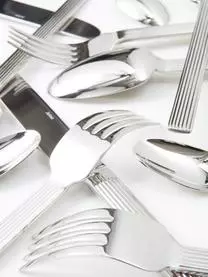 Jotex Silbernes Besteck-Set Lexi Mit Rillenstruktur Am Griff, 6 Personen (24-tlg.) 5 Jotex Silbernes Besteck-Set Lexi Mit Rillenstruktur Am Griff, 6 Personen (24-tlg.) – Bild 3