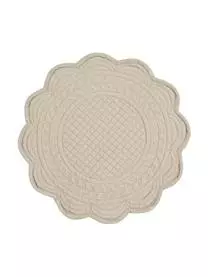 Cote Table Runde Baumwoll-Tischsets Boutis, 2 Stück