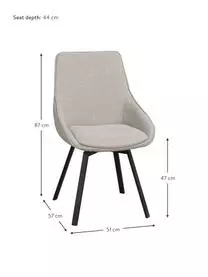 Rowico Gepolsteter Drehstuhl Alison Mit Metall-Beinen 5 Rowico Gepolsteter Drehstuhl Alison Mit Metall-Beinen – Bild 3