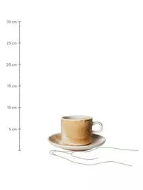 HKliving Porzellan-Tassen Chef Mit Untertellern, 4 Stück 5 HKliving Porzellan-Tassen Chef Mit Untertellern, 4 Stück – Bild 3