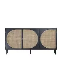 HKliving Handgemachtes Sideboard Lizzie Aus Sungkai-Holz Mit Wiener-Geflecht