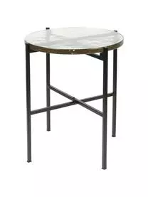 Dutchbone Runder Beistelltisch Vidrio Mit Glasplatte