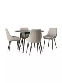 Rowico Esstisch Yumi Mit Polsterstühlen, 5-tlg.