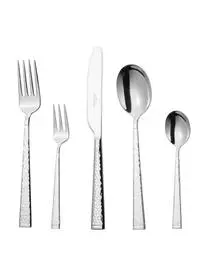 Villeroy & Boch Silbernes Design-Besteck-Set Blacksmith Mit Gehämmerten Griffen, 6 Personen (30-tlg.) 3 Villeroy & Boch Silbernes Design-Besteck-Set Blacksmith Mit Gehämmerten Griffen, 6 Personen (30-tlg.)