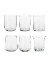 Bitossi Home Mundgeblasene Wassergläser Diseguale In Unterschiedlichen Formen, 6 Stück
