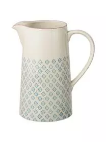 Bloomingville Handbemalter Wasserkrug Patrizia Mit Verspieltem Muster, 2 L
