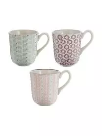 Bloomingville Tassen Maya Mit Kleinem Muster, 3er-Set