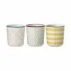 Bloomingville Handbemalte Eierbecher Patrizia Mit Verspieltem Muster, 3er-Set