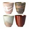 HKliving Handgemachte Becher Yunomi, 4er-Set -Broste Copenhagen Geschaft 1692576