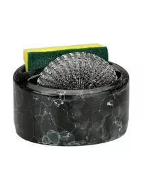 Andrea House Schwammhalter Bubble In Marmor-Optik, 3er-Set