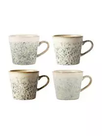 HKliving Handgemachte Tassen 70's, 4 Stück
