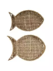 Cote Table Seegras-Serviertabletts Borneo, 2er-Set