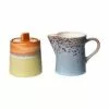 HKliving Handgemachtes Milchkännchen Und Zuckerdose 70's, 2er-Set 1 HKliving Handgemachtes Milchkännchen Und Zuckerdose 70's, 2er-Set -Broste Copenhagen Geschaft 1693849