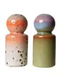 HKliving Handgemachter Salz- Und Pfefferstreuer 70's, 2er-Set