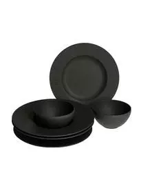Villeroy & Boch Porzellan Geschirr-Set Rock, 2 Personen (6-tlg.) 3 Villeroy & Boch Porzellan Geschirr-Set Rock, 2 Personen (6-tlg.)