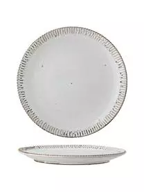 Bloomingville Handgemachte Speiseteller Thea Mit Reaktiver Glasur Und Rillenrelief, 4 Stück 7 Bloomingville Handgemachte Speiseteller Thea Mit Reaktiver Glasur Und Rillenrelief, 4 Stück – Bild 5